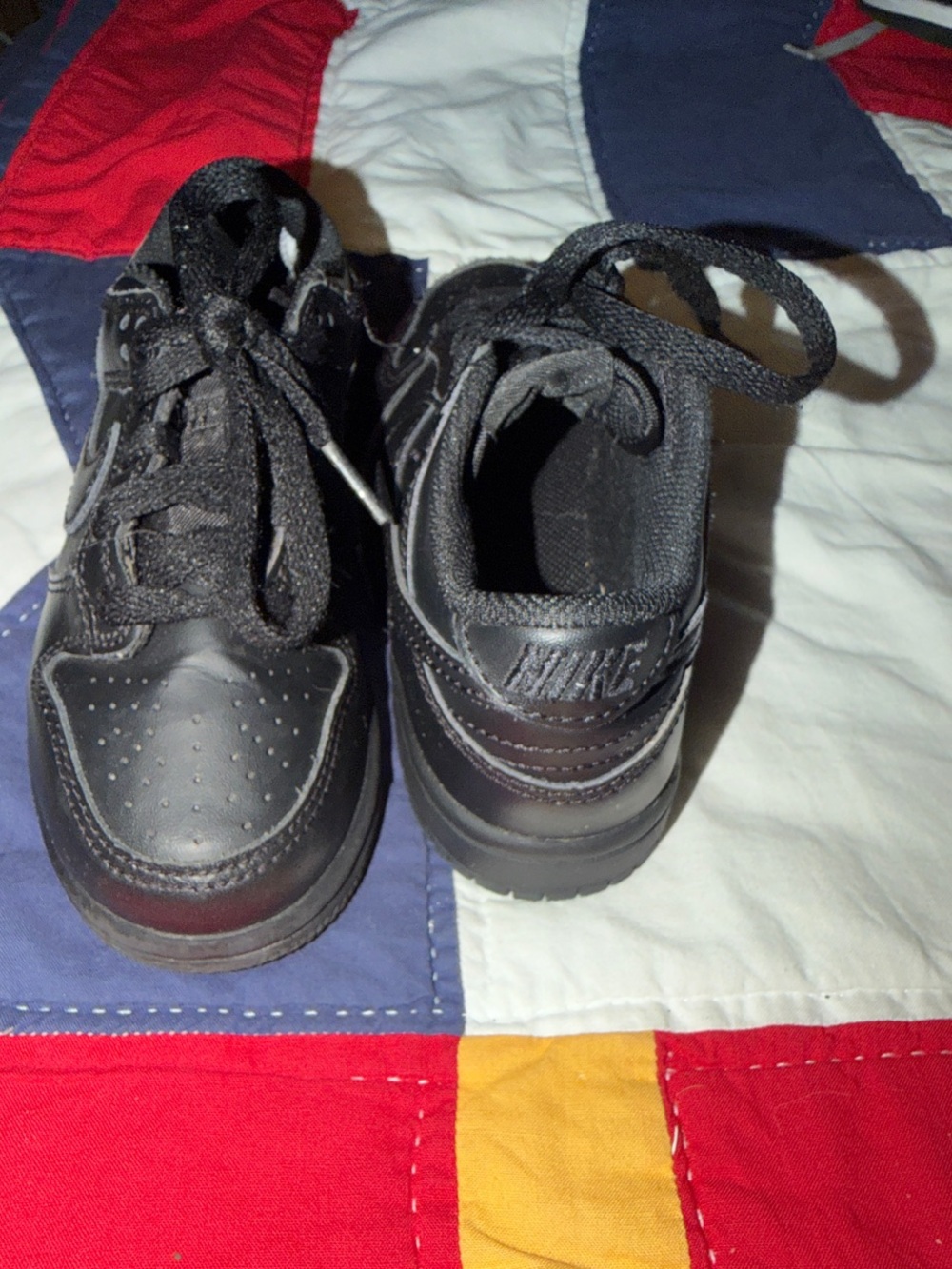 Nike Kids Black Lace-Up Sneakers